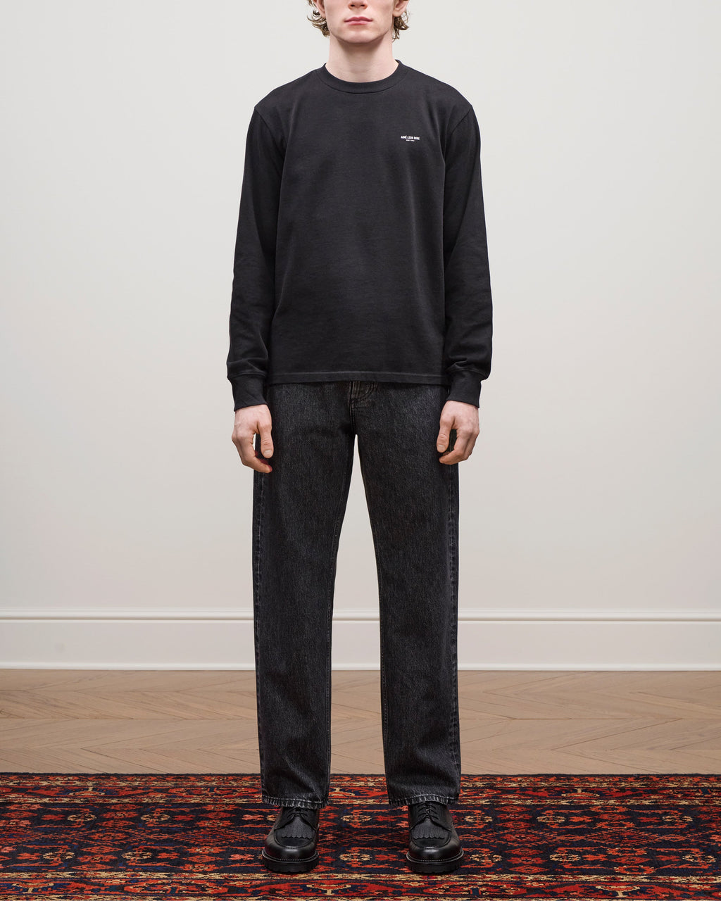 Long-Sleeve Micro Logo Tee